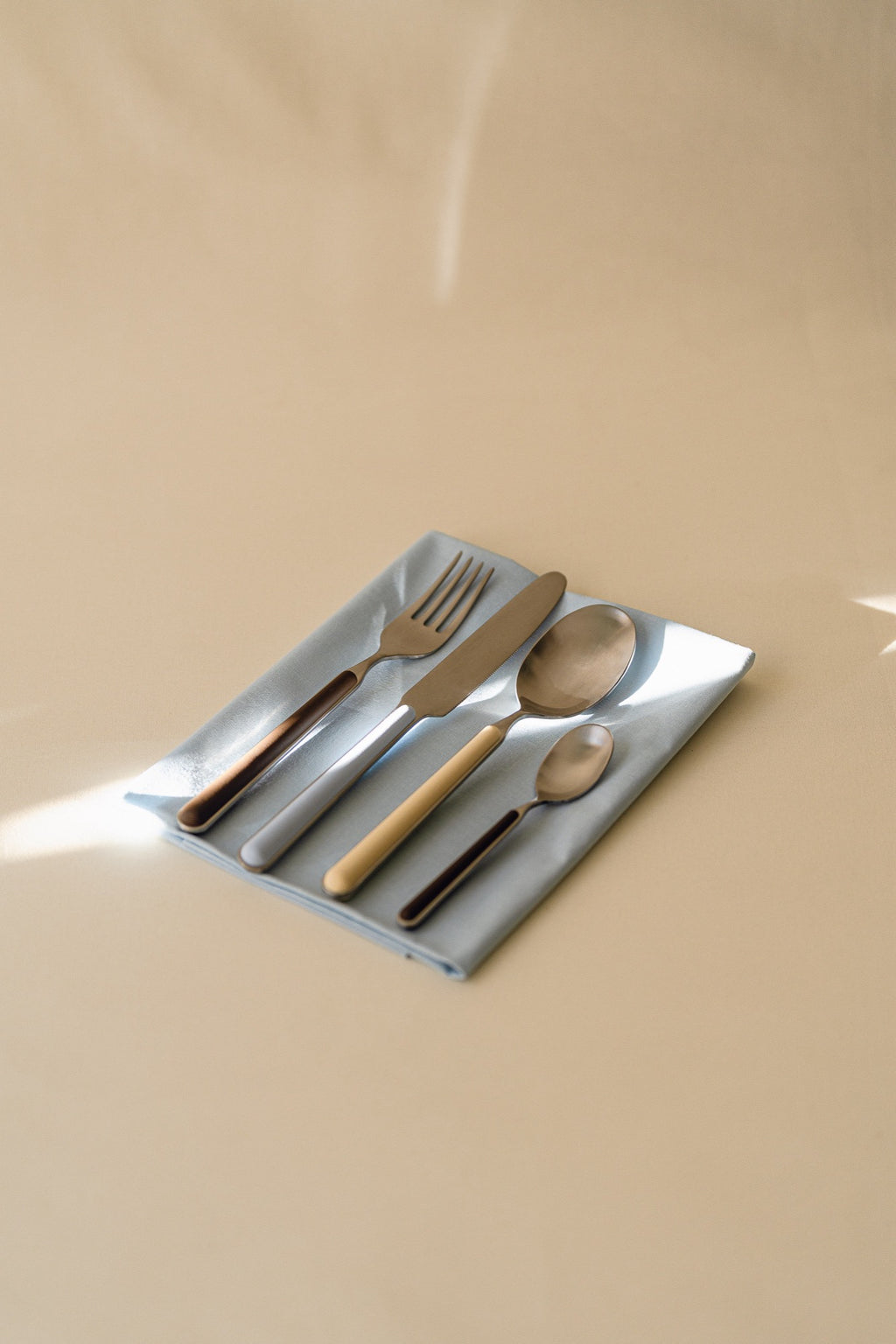 Set of 4 Noli Cutlery - 1 Person - Baby Blue