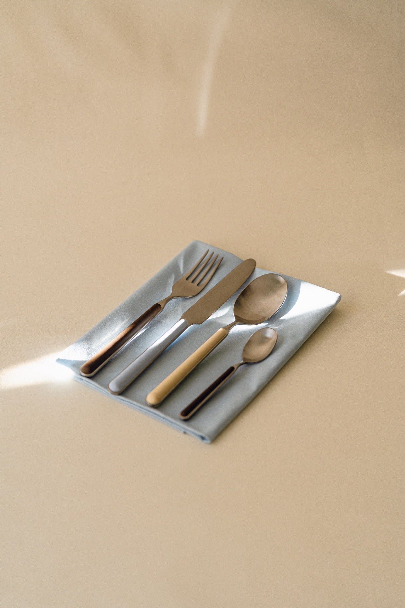 Set of 4 Noli Cutlery - 1 Person - Baby Blue