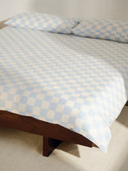Plu Duvet Cover - Baby Blue & Classic White