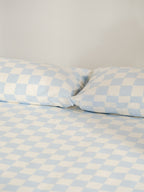 Plu Duvet Cover - Baby Blue & Classic White