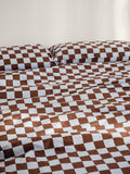 Plu Duvet Cover - Baby Blue & Cocoa Brown