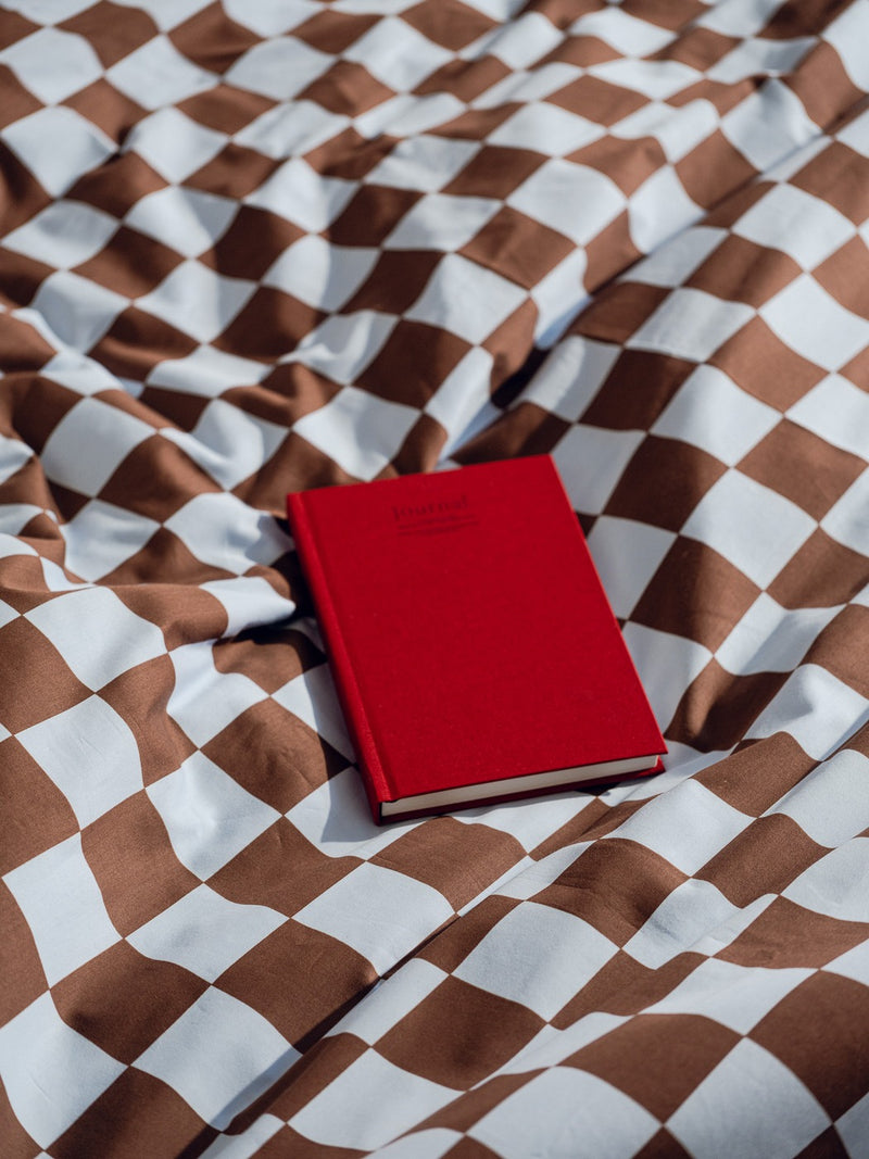 Housse De Couette Plu - Baby Blue & Cocoa Brown