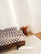 Plu Duvet Cover - Baby Blue & Cocoa Brown