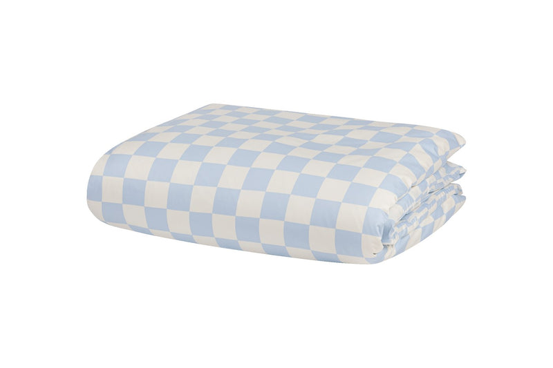 Housse De Couette Plu - Baby Blue & Classic White