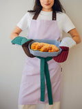 Delantal Rubi - Lavender‚ Green & Brown