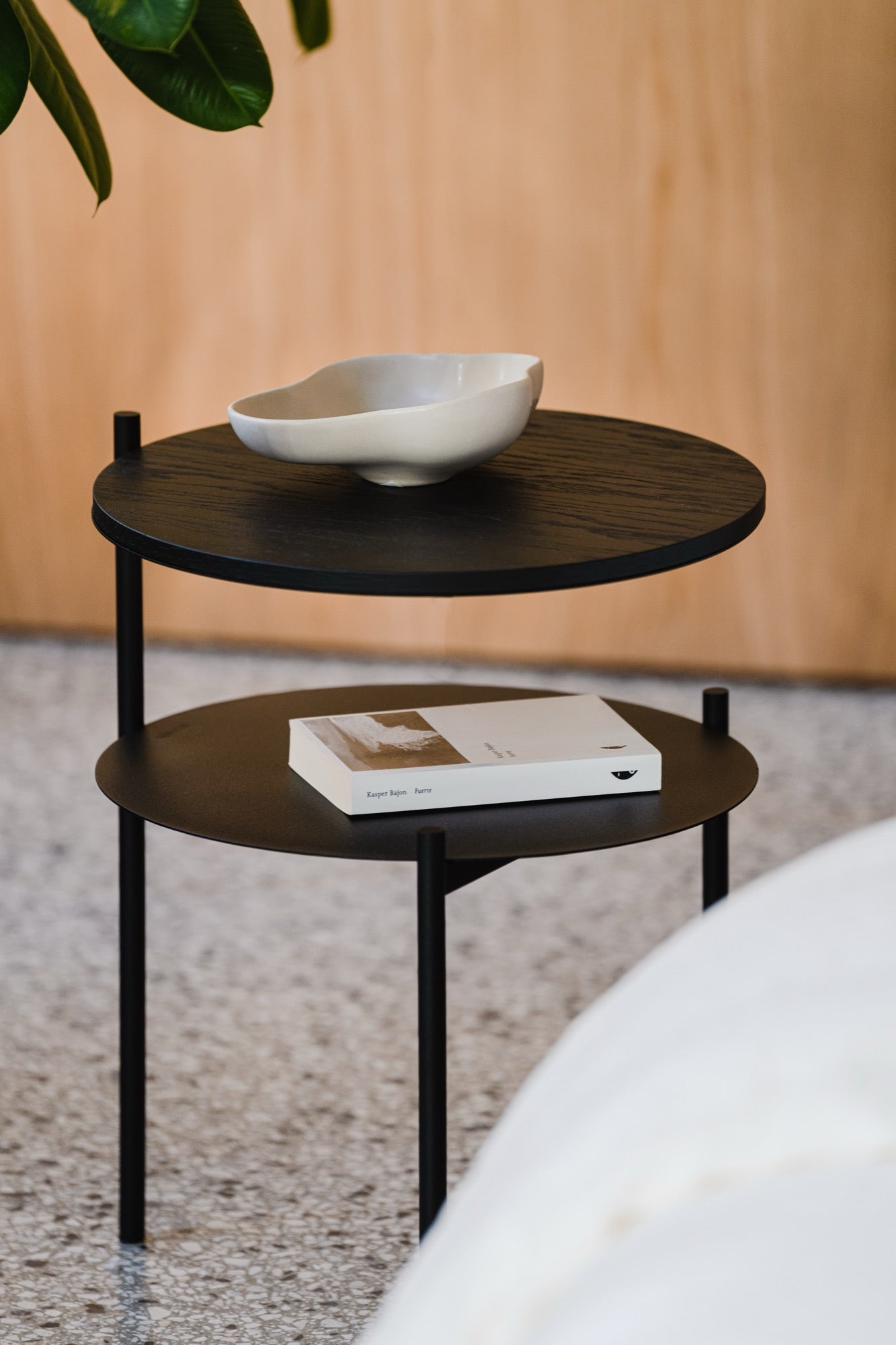 Bedside Table OS -Black Oak
