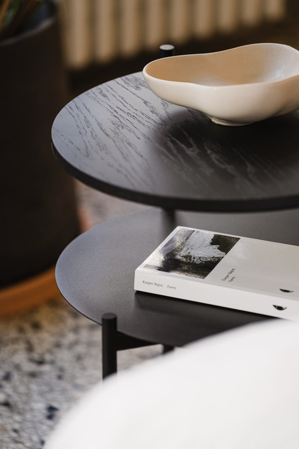 Bedside Table OS -Black Oak