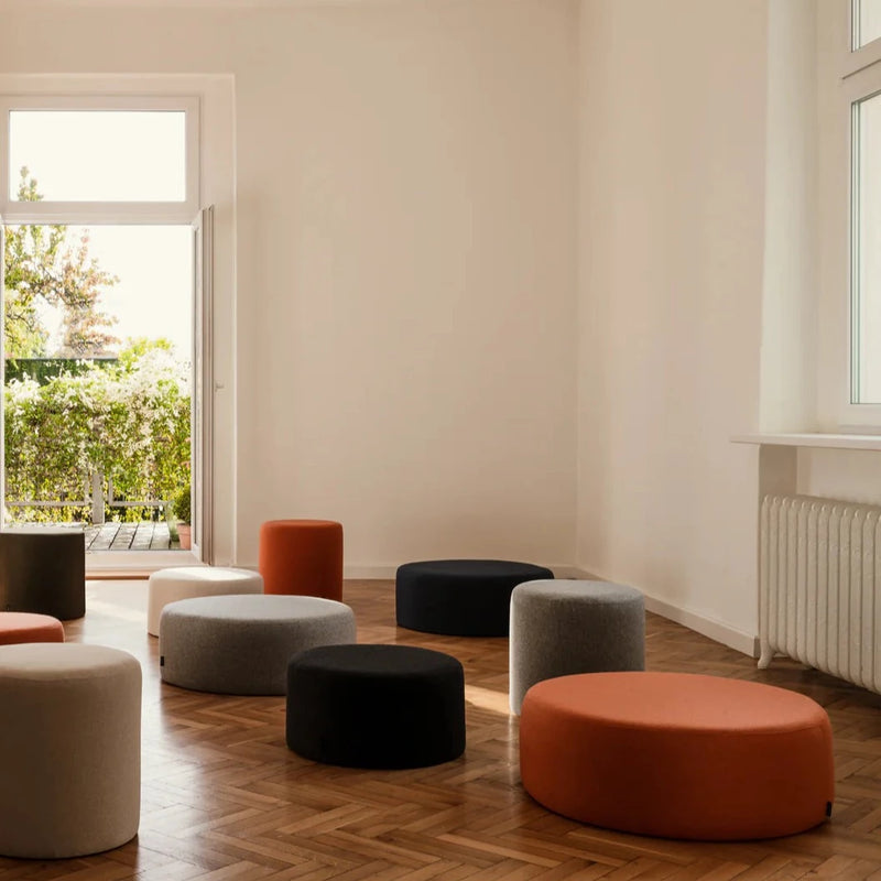 Pouf Folk - Grand - Universal Grey Wool