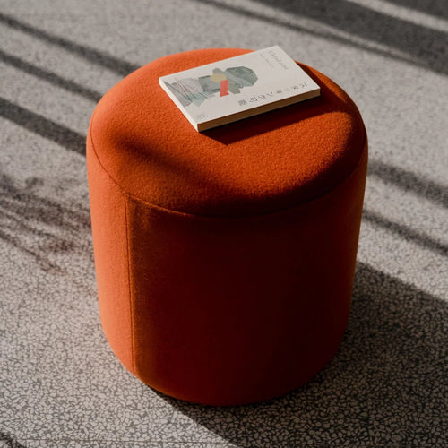 Pouf Folk - Grand - Terracotta Wool