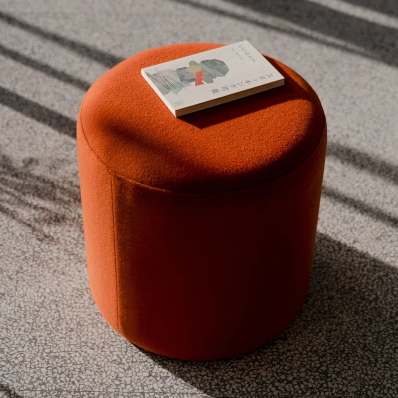 Pouf Folk - Grand - Terracotta Wool