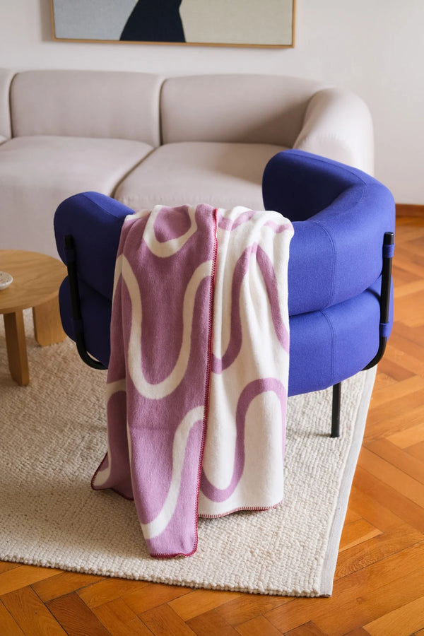 Plaid Swirl - Lilac Fluff & Cream Beige