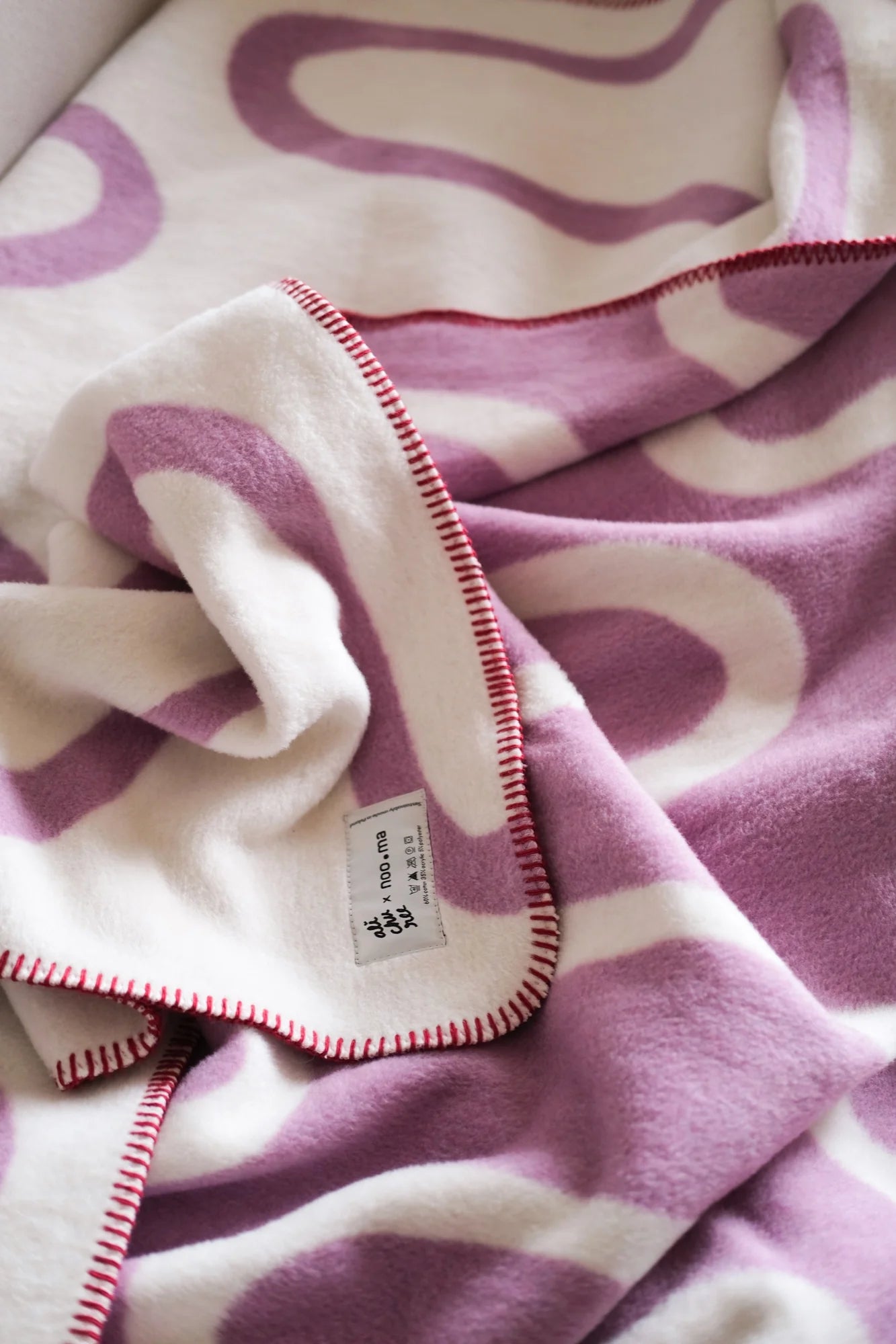 Plaid Swirl - Lilac Fluff & Cream Beige