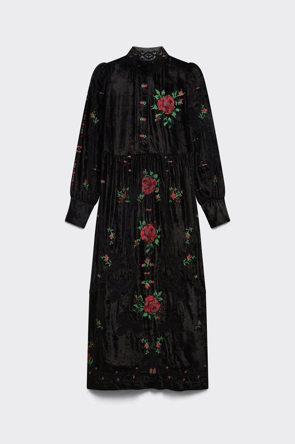 Nappe Long Dress - Black