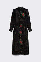 Nappe Long Dress - Black