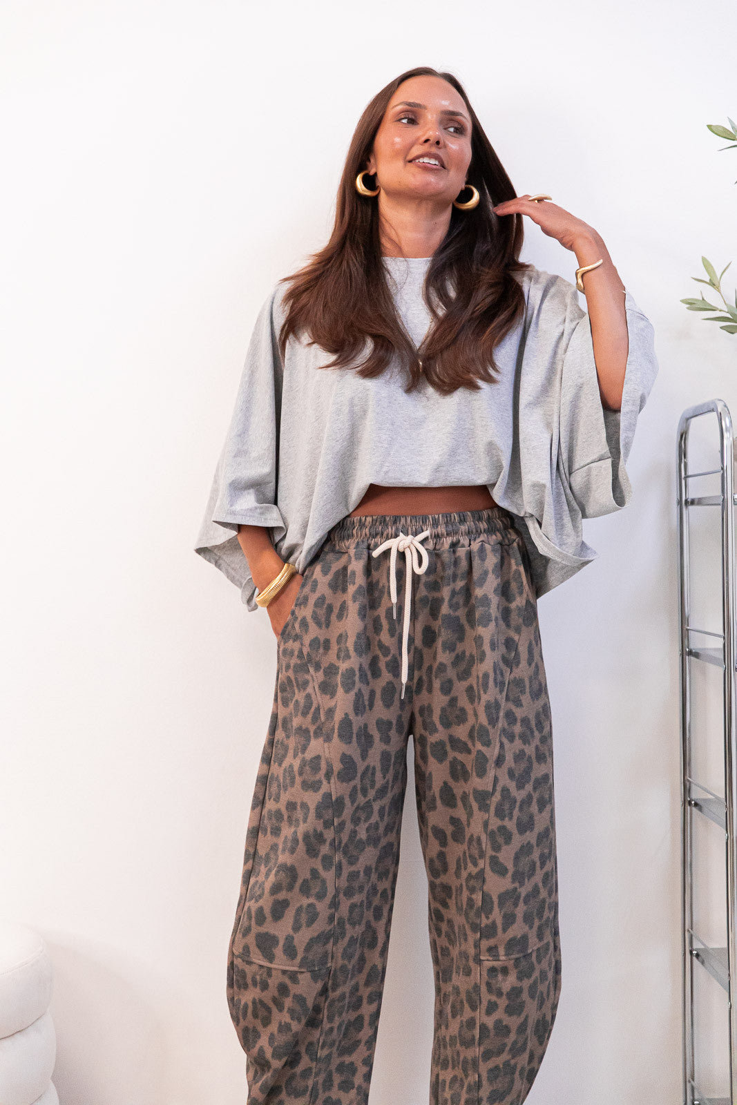 NORIA Grigio - T-shirt oversize