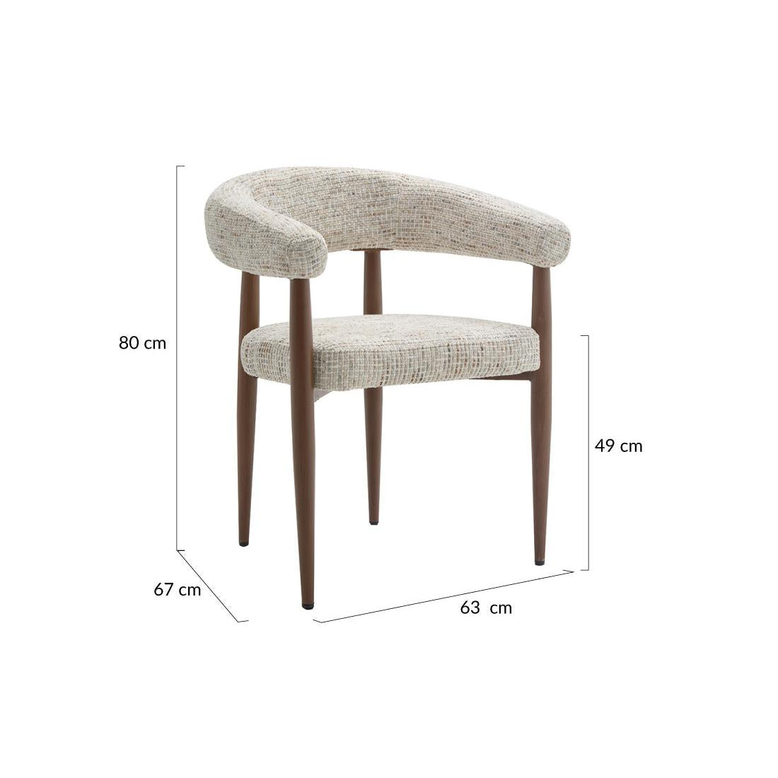 Nour - Pack De 2 Sillones - Tejido Jaspeado - Beige