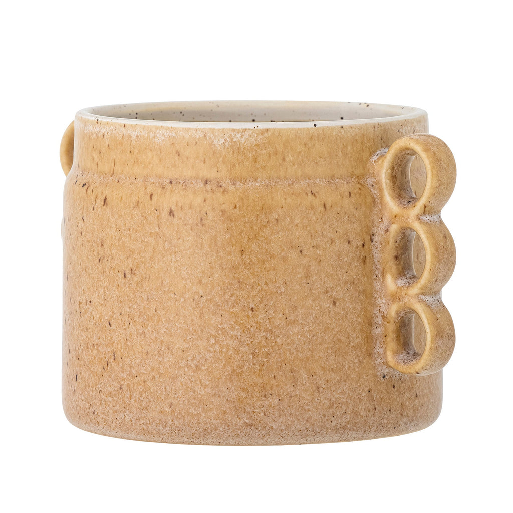 Souri - Set of 4 Plant Pots - Brown - Stoneware