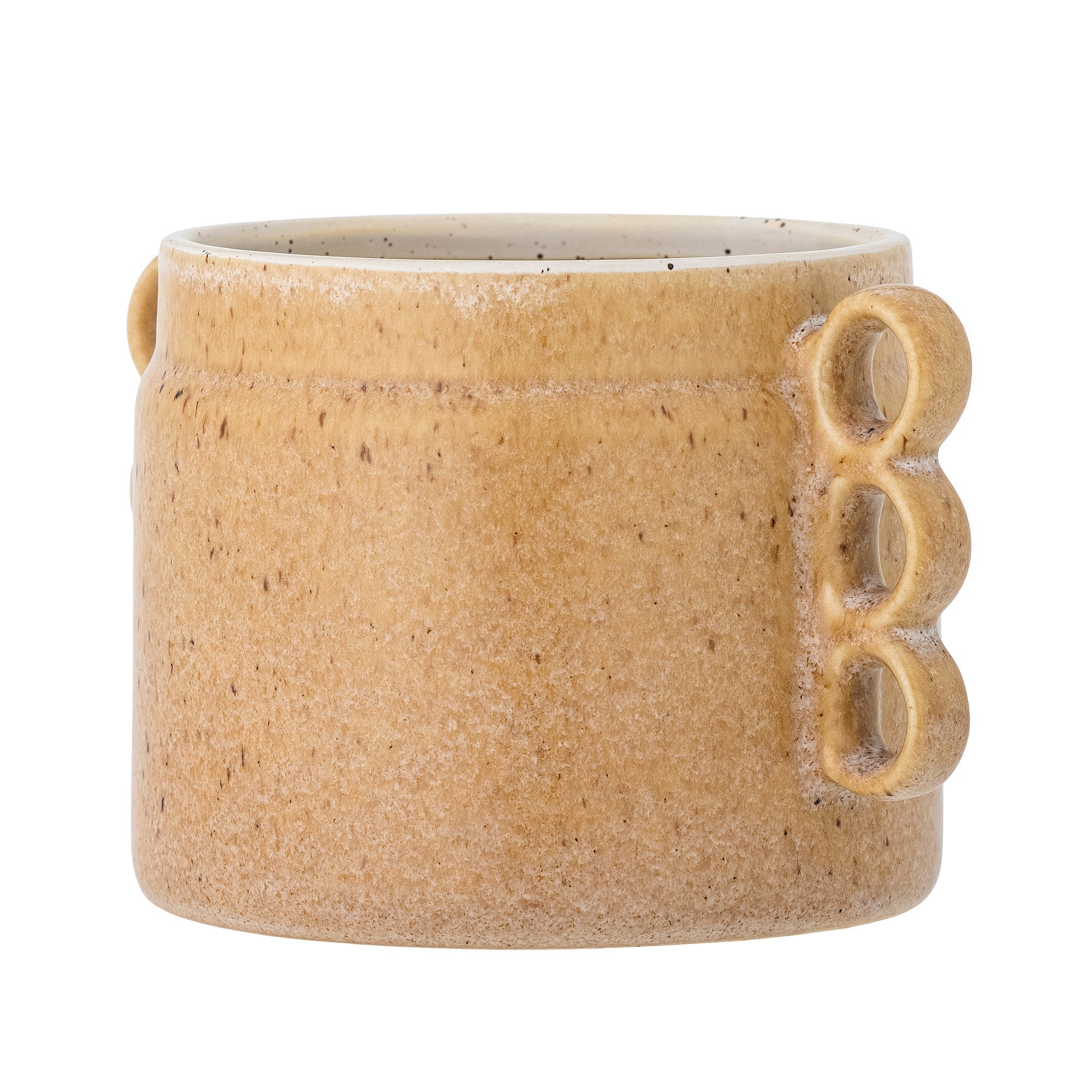 Souri - Set of 4 Plant Pots - Brown - Stoneware