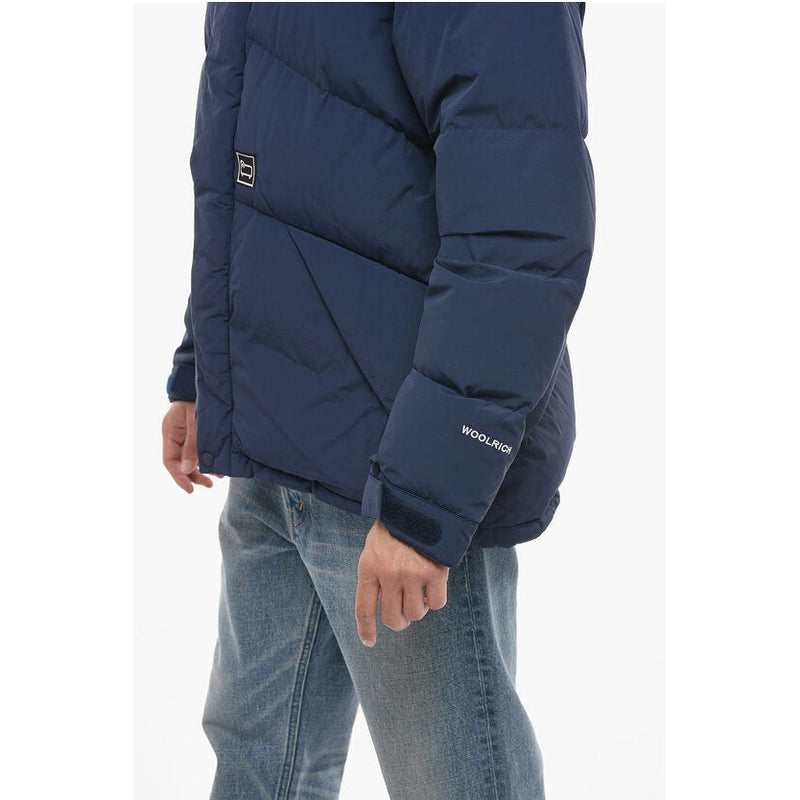 Nylon Greylock Down Jacket With Touch Strap Closure