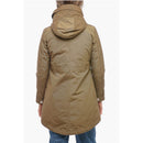 Nylon Military Down Jacket With Hidden Closure