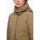 Nylon Military Down Jacket With Hidden Closure