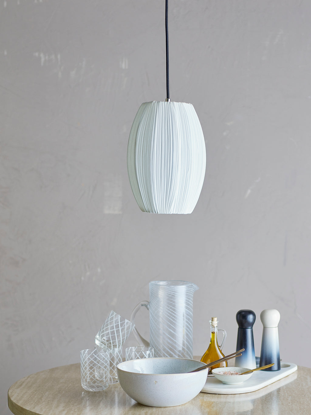 Pica - Pendant Lamp - White - Polyester