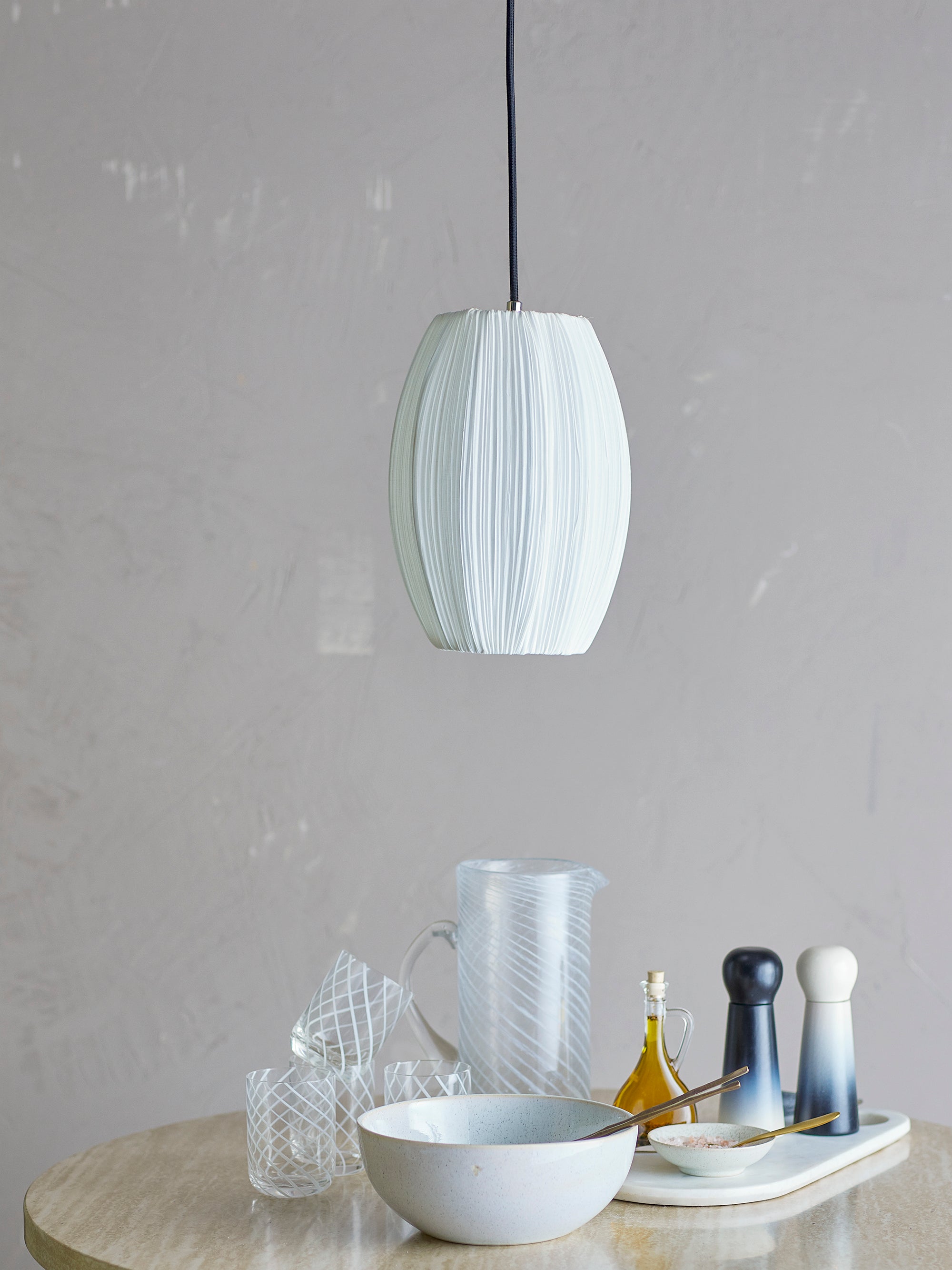 Pica - Pendant Lamp - White - Polyester