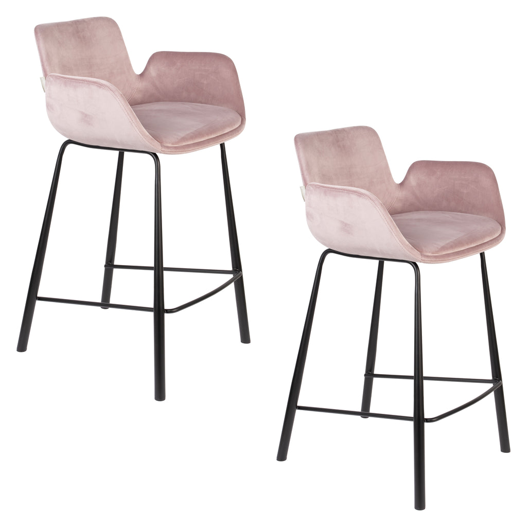 Brit - Bar & Counter Stool - Polyester - Pink
