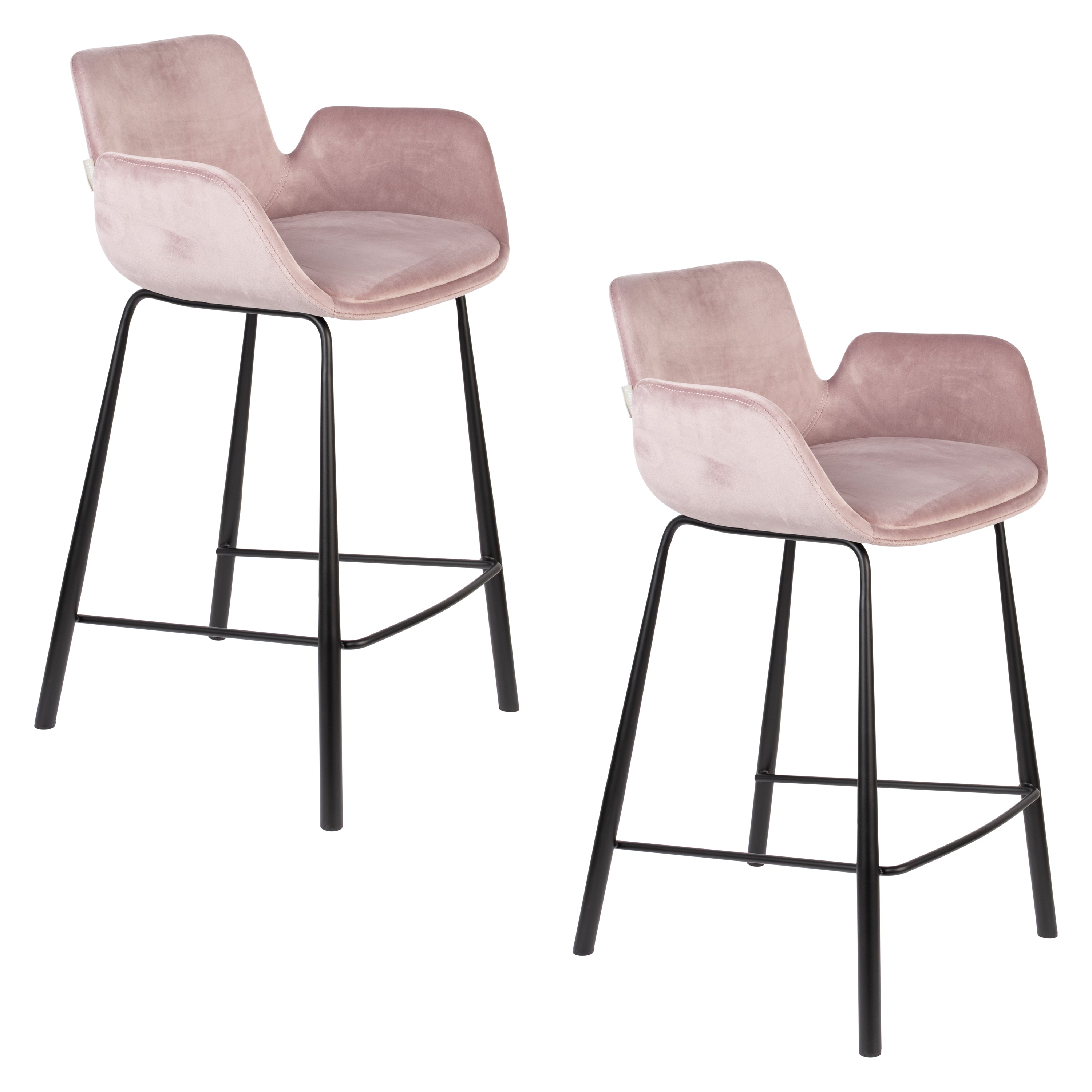 Brit - Bar & Counter Stool - Polyester - Pink