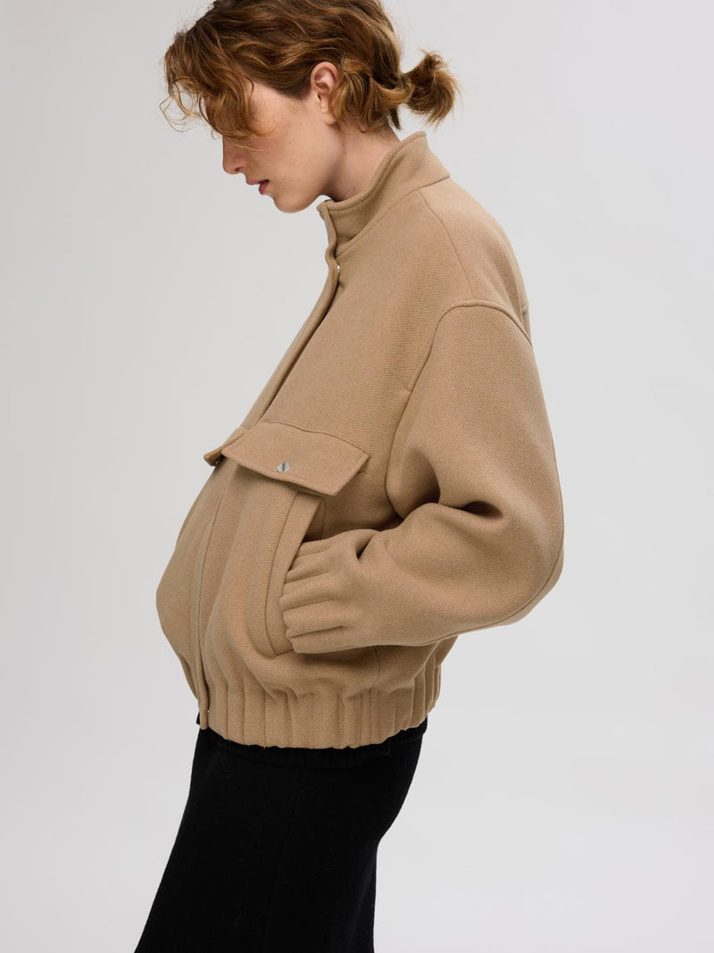 Veste Bomber - Camel - Femme