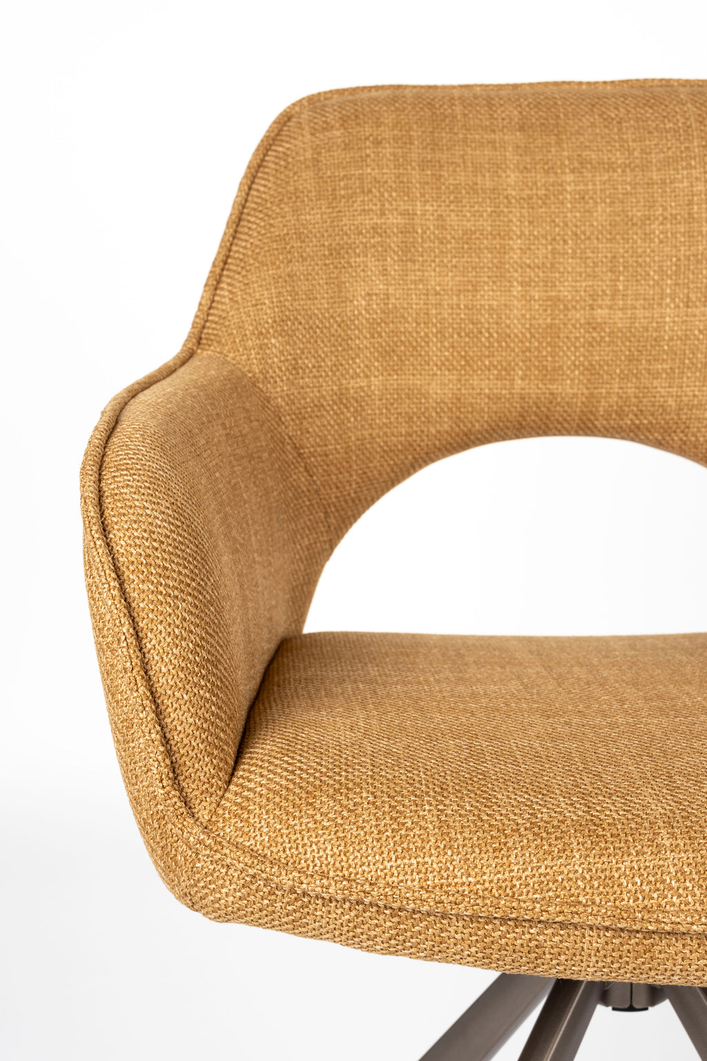 Toye - Dining Chair - Polyester - Ochre/Yellow