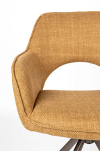 Toye - Dining Chair - Polyester - Ochre/Yellow