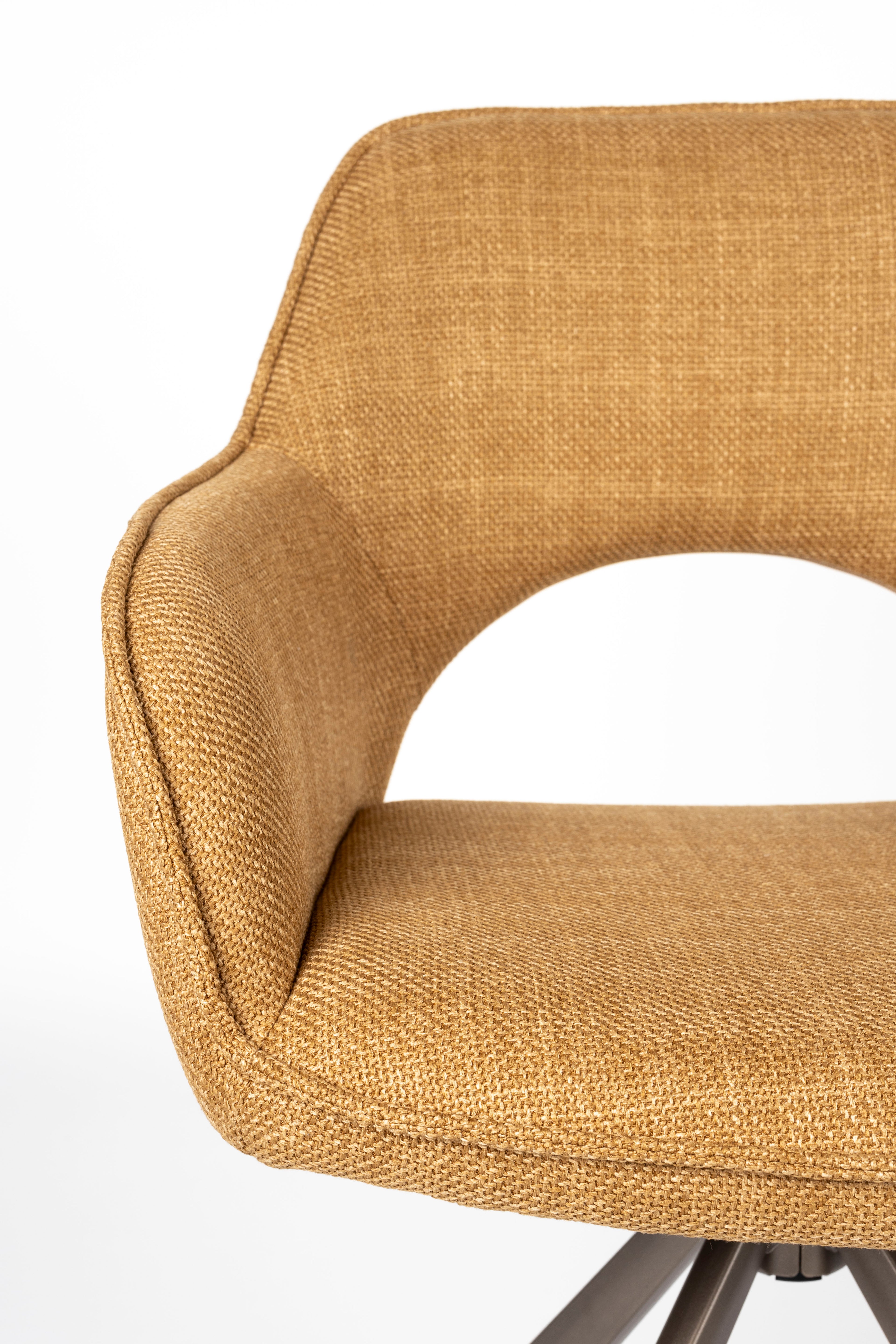 Toye - Dining Chair - Polyester - Ochre/Yellow