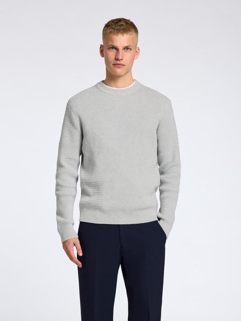 Pull En Maille - Light Grey Melange - Homme