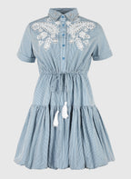 Robe Courte Oasia Rayures
