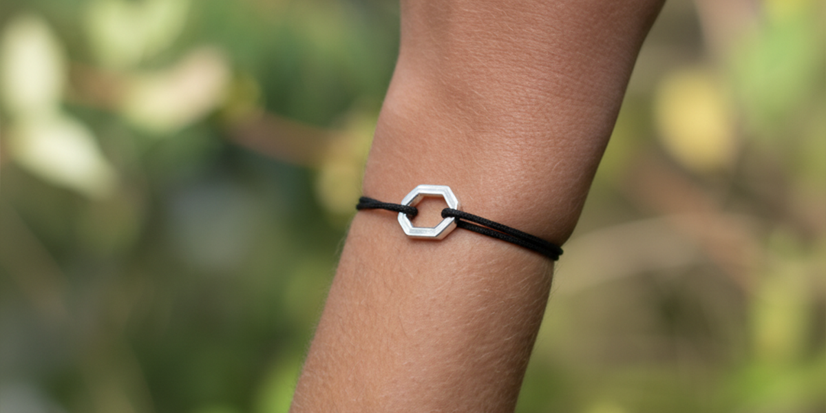Bracelet Vertex - Argenté Pailleté