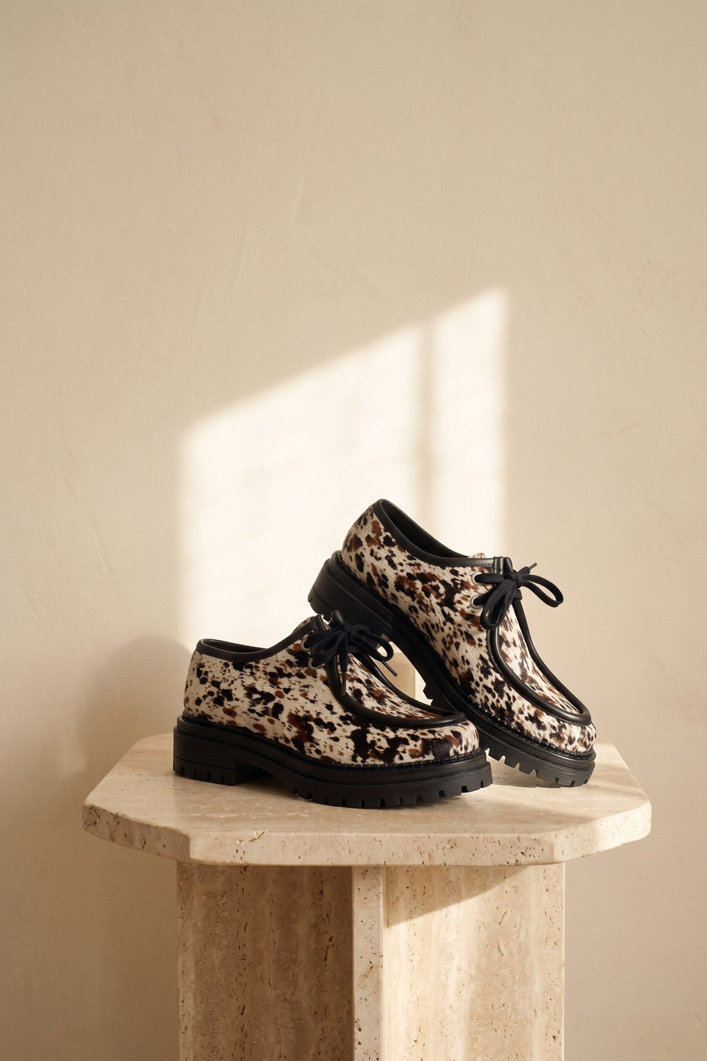 Odda Ankle Boots - Cow Print