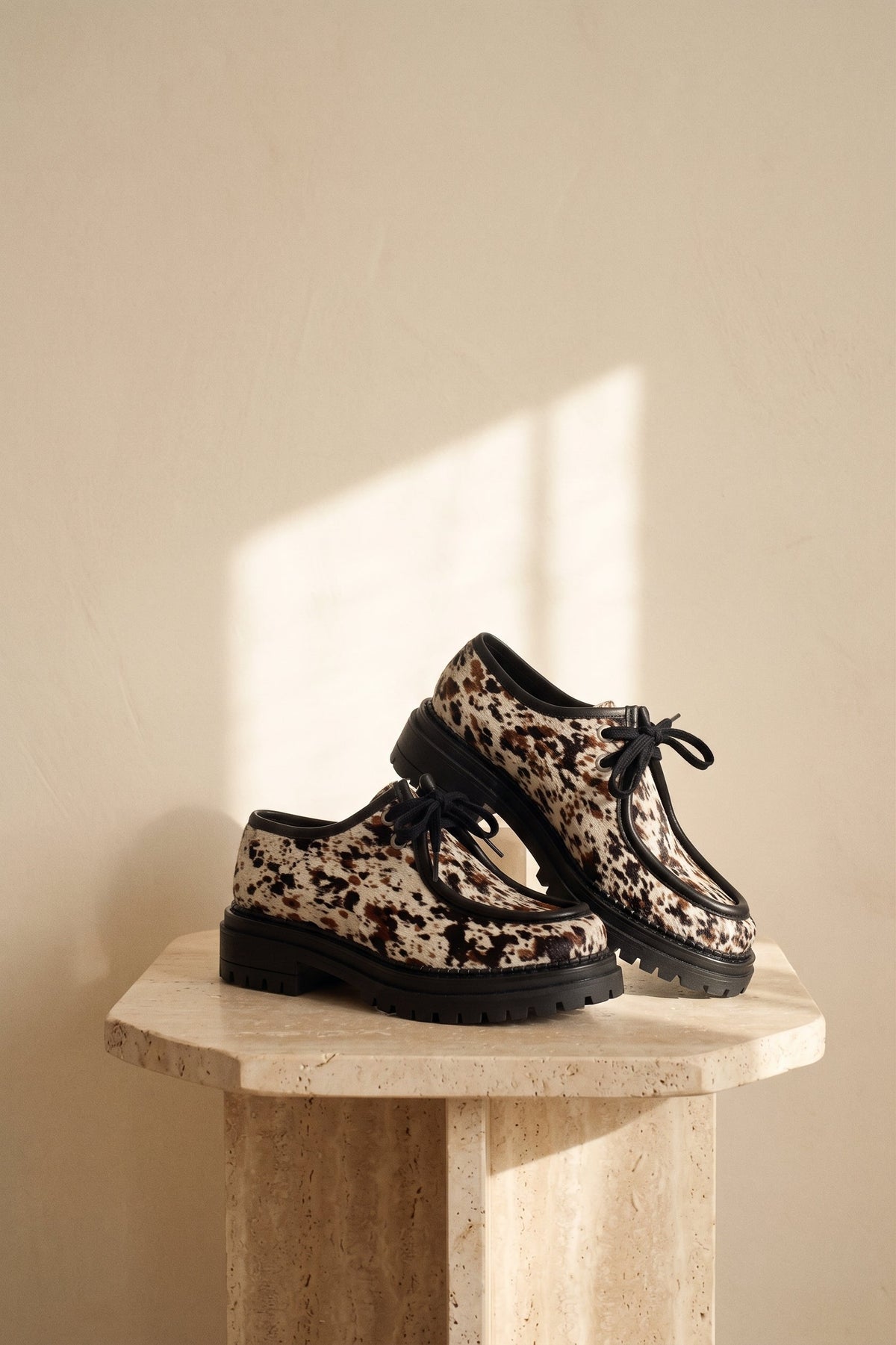 Odda Ankle Boots - Cow Print