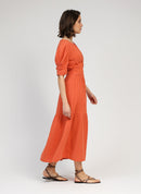 Odouma Terracotta Midi Dress