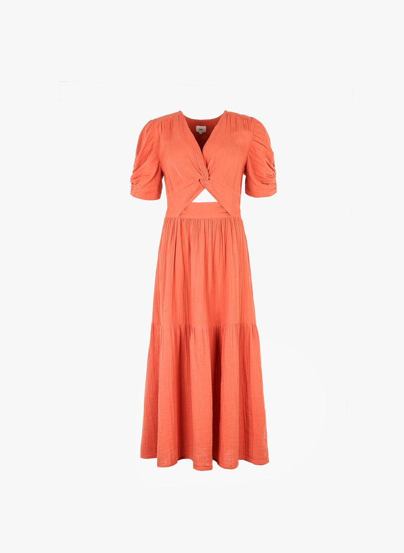 Odouma Terracotta Midi Dress