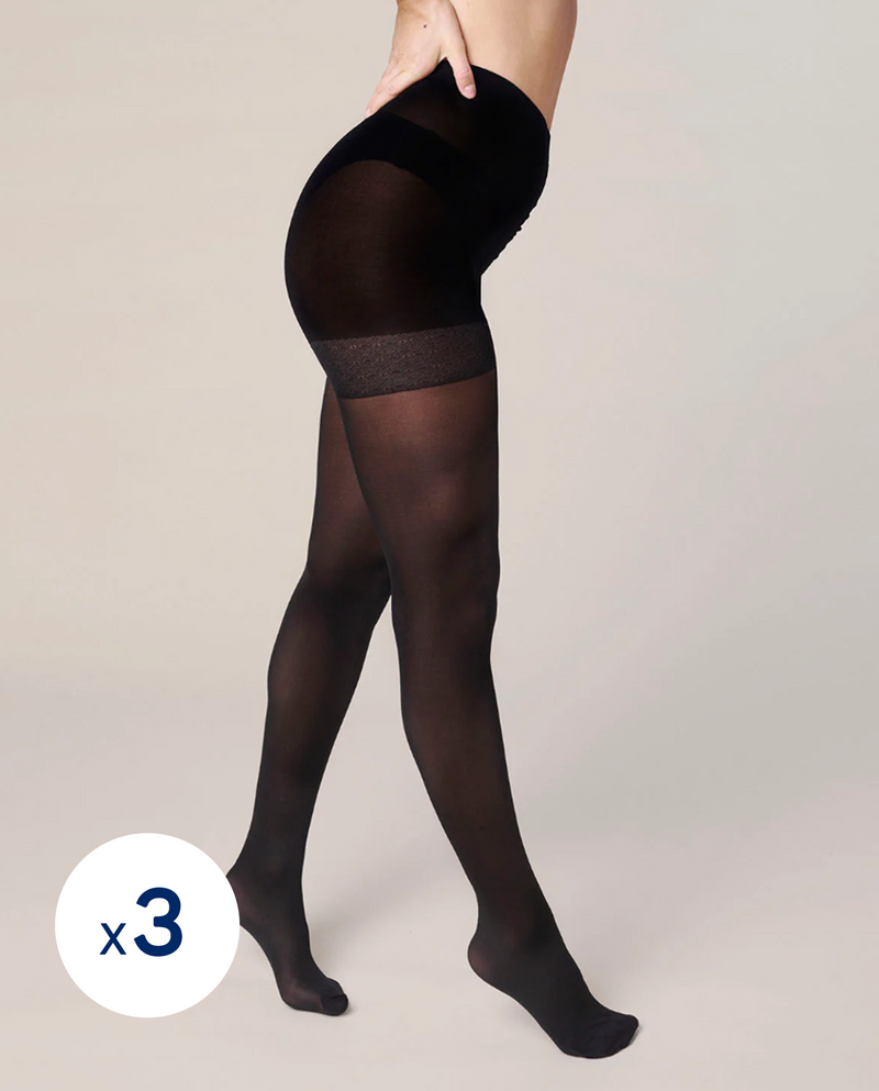 Pack De 3 - Le Collant Parfait - Shorty Sculptant - Noir - 60 Deniers