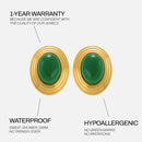 Boucles D'Oreilles Old Money Vert