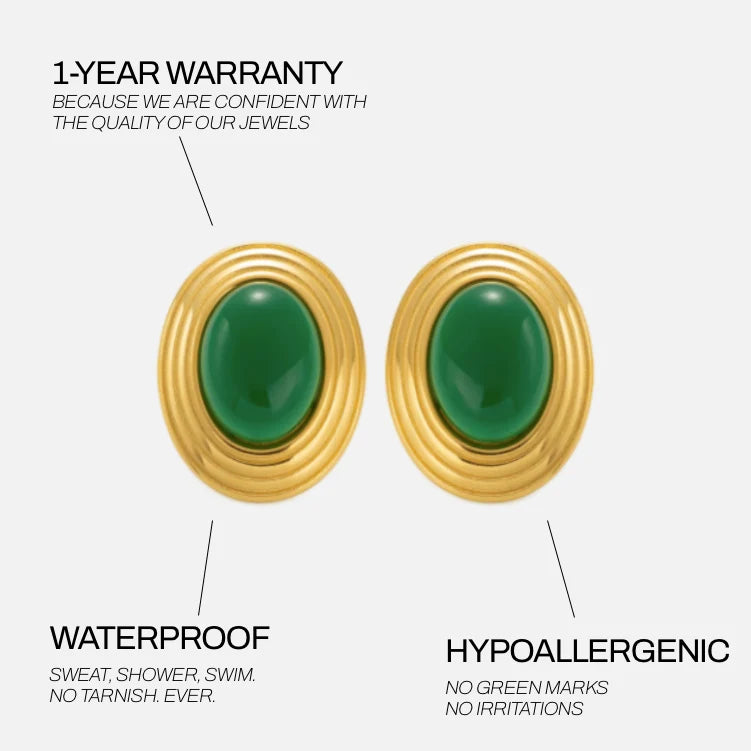 Pendientes Old Money Verde