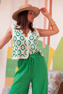 OLGA Vert - Gilet Crochet