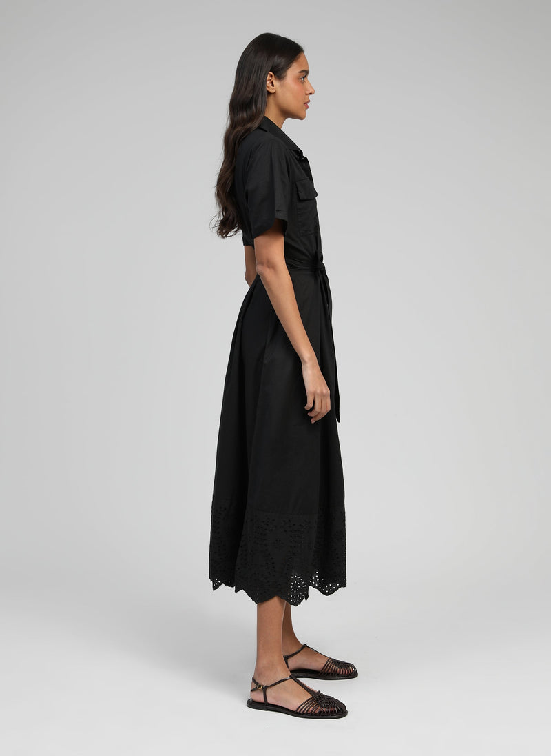 Olivine Black Long Dress