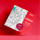 Pochette du poster géant à colorier Bordeaux par OMY – plan de la ville à colorier pour enfants et adultes