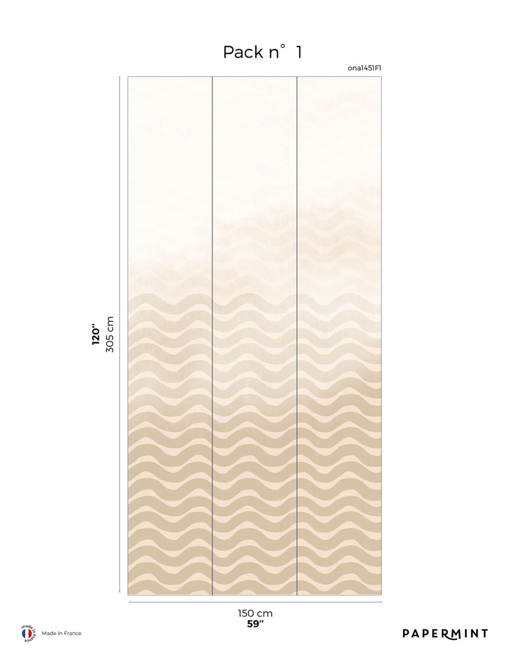 Muralmålning Ona - Beige Sand