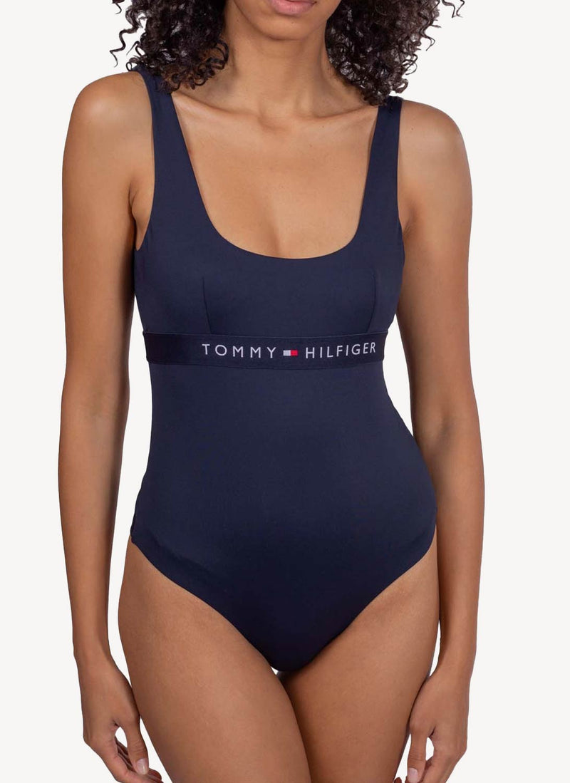 Tommy Hilfiger - Maillot De Bain Une Pièce Original À Col Carré - Desert Sky - Femme