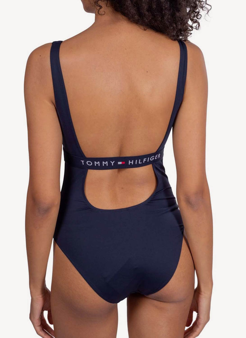 Tommy Hilfiger - Maillot De Bain Une Pièce Original À Col Carré - Desert Sky - Femme