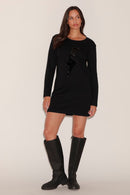 ROBE ANGIE BLACK / SEQUIN NOIR XS - ONE TEE